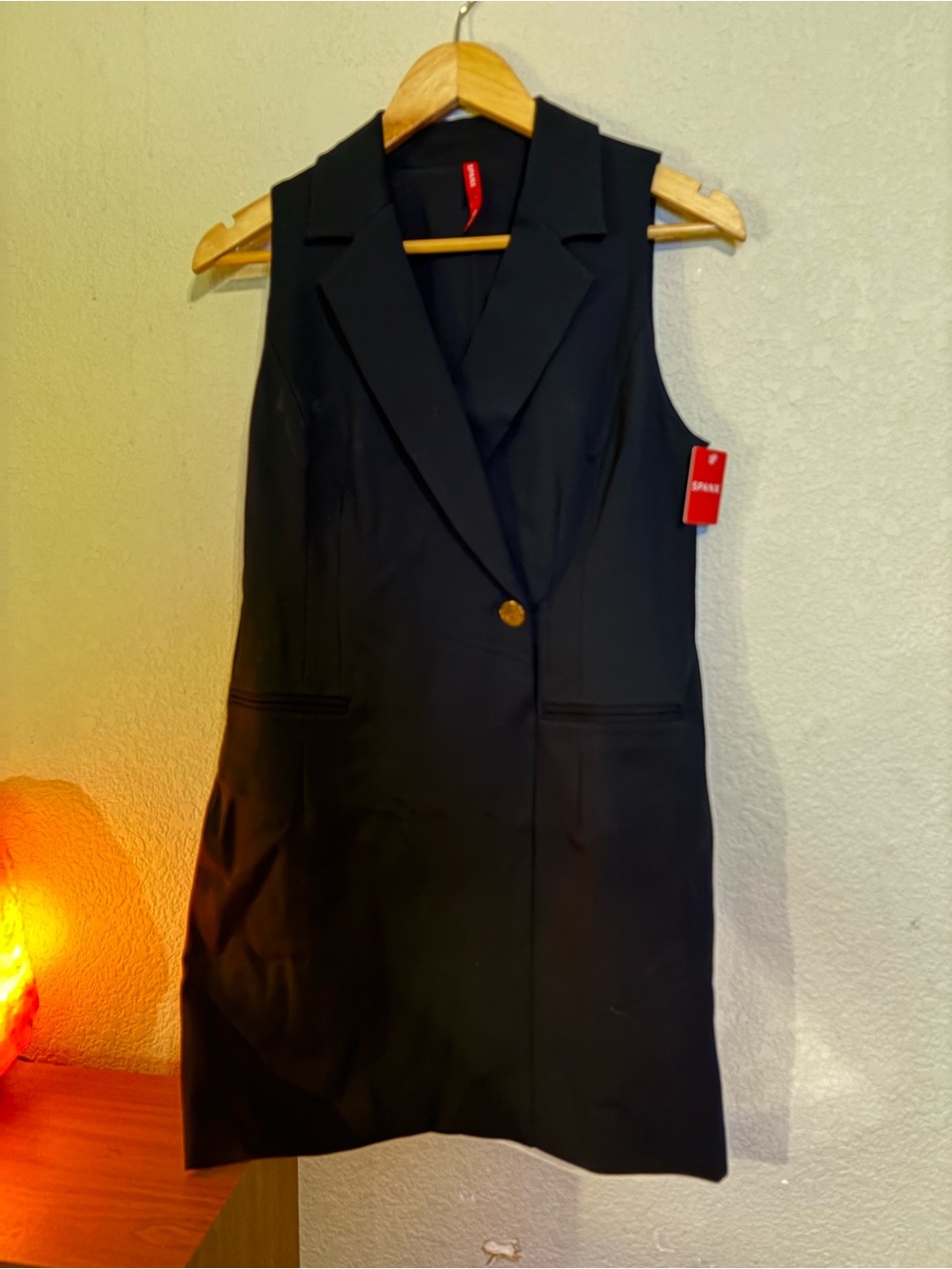 Spanx Sleeveless Black Blazer Dress -